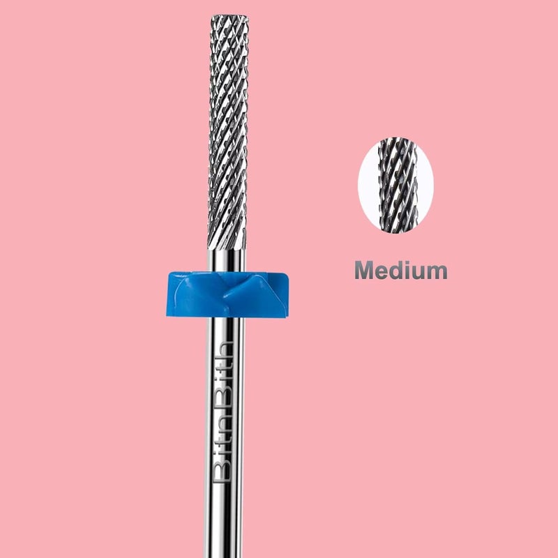 BitnBith Nail Drill Bit Cuticle Professional Safety Nail Bit Tungsten Carbide Drill Bit 3/32",for Nail Prepare Nail Bed File Dead Skin Cleaning,Manicure 2-Way Rotate Nail Home Salon Supply,Medium - Image 4
